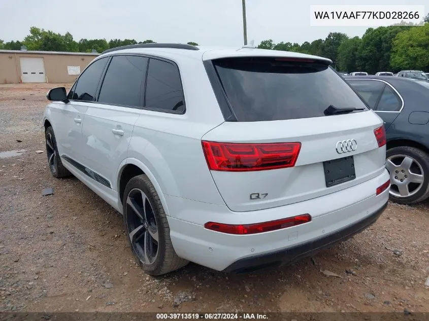 WA1VAAF77KD028266 2019 Audi Q7 Prestige