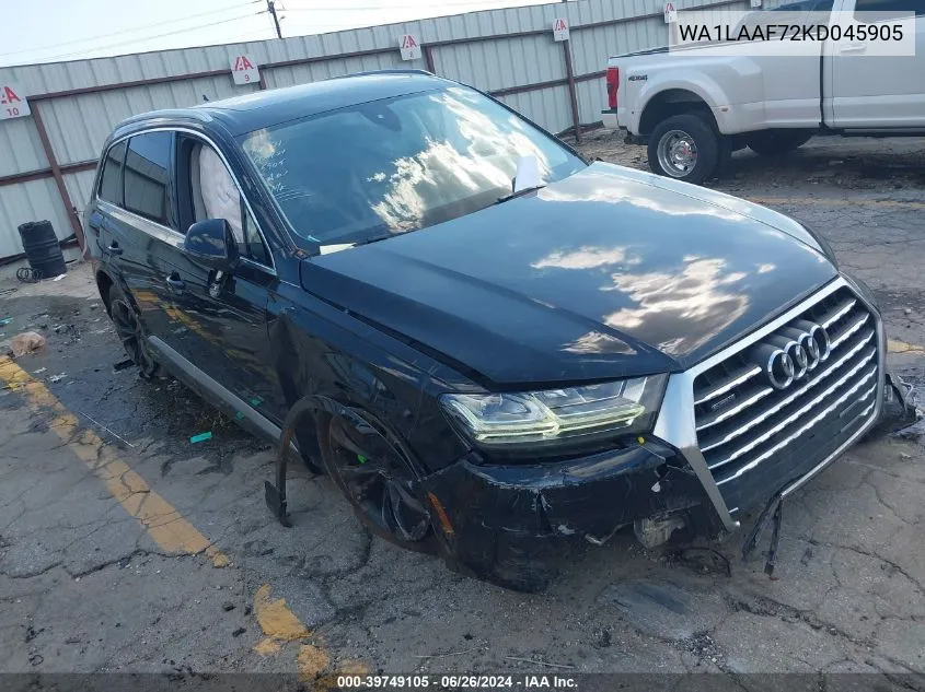 WA1LAAF72KD045905 2019 Audi Q7 55 Premium/55 Se Premium