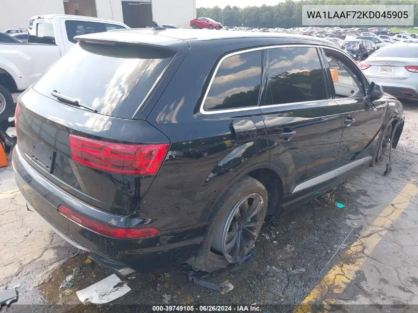 WA1LAAF72KD045905 2019 Audi Q7 55 Premium/55 Se Premium