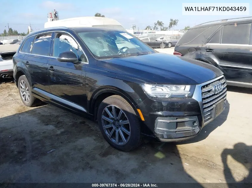 2019 Audi Q7 Premium Plus/Se Premium Plus VIN: WA1LHAF71KD043459 Lot: 39767374