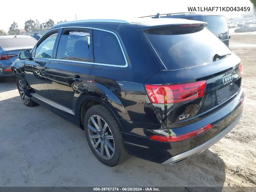 WA1LHAF71KD043459 2019 Audi Q7 Premium Plus/Se Premium Plus