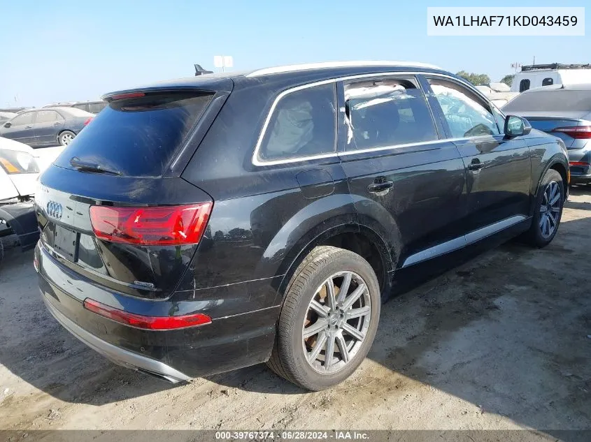 WA1LHAF71KD043459 2019 Audi Q7 Premium Plus/Se Premium Plus