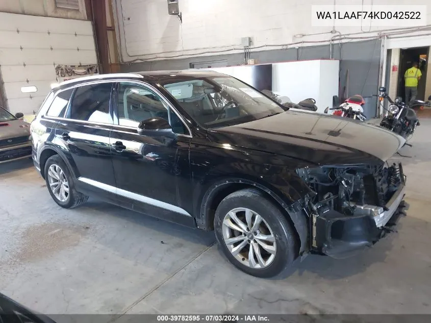 2019 Audi Q7 Premium Plus/Se Premium P VIN: WA1LAAF74KD042522 Lot: 39782595