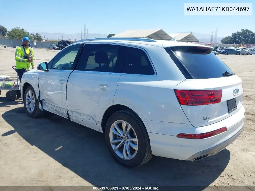 2019 Audi Q7 45 Premium VIN: WA1AHAF71KD044697 Lot: 39786921