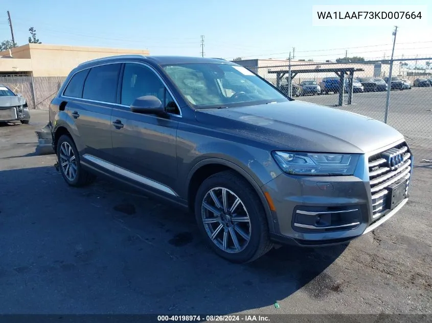 WA1LAAF73KD007664 2019 Audi Q7 55 Premium/55 Se Premium