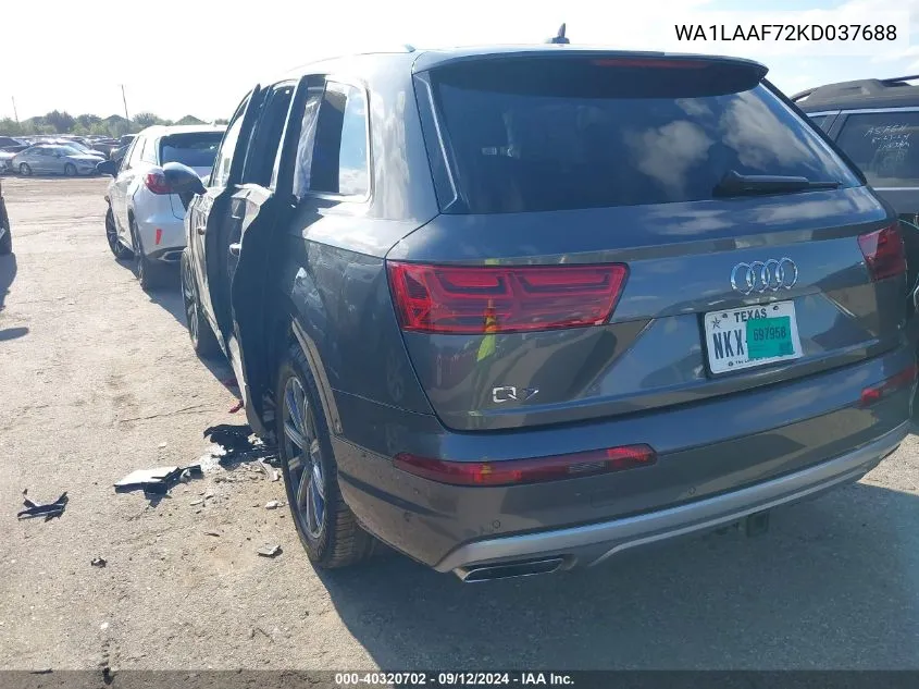 2019 Audi Q7 Premium Plus/Se Premium P VIN: WA1LAAF72KD037688 Lot: 40320702