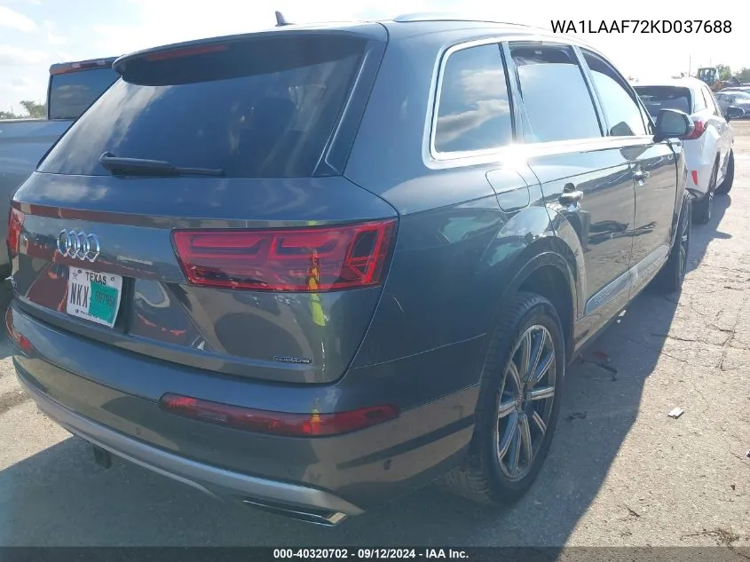 2019 Audi Q7 Premium Plus/Se Premium P VIN: WA1LAAF72KD037688 Lot: 40320702