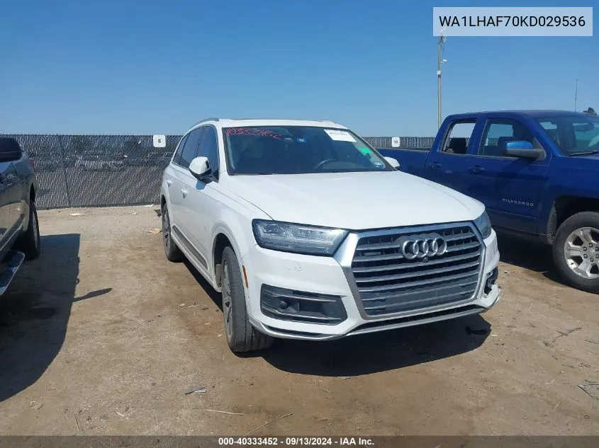 WA1LHAF70KD029536 2019 Audi Q7 Premium Plus/Se Premium P