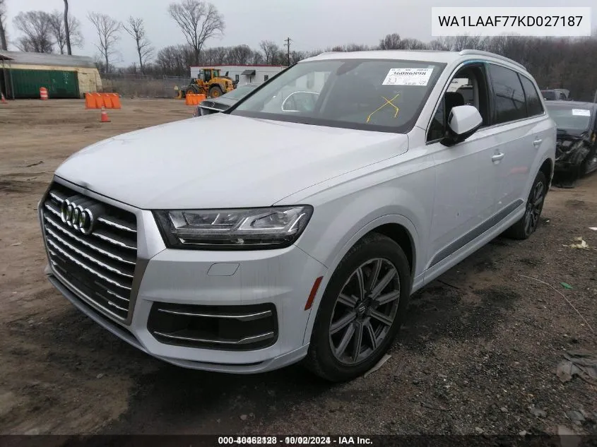 WA1LAAF77KD027187 2019 Audi Q7 55 Premium/55 Se Premium