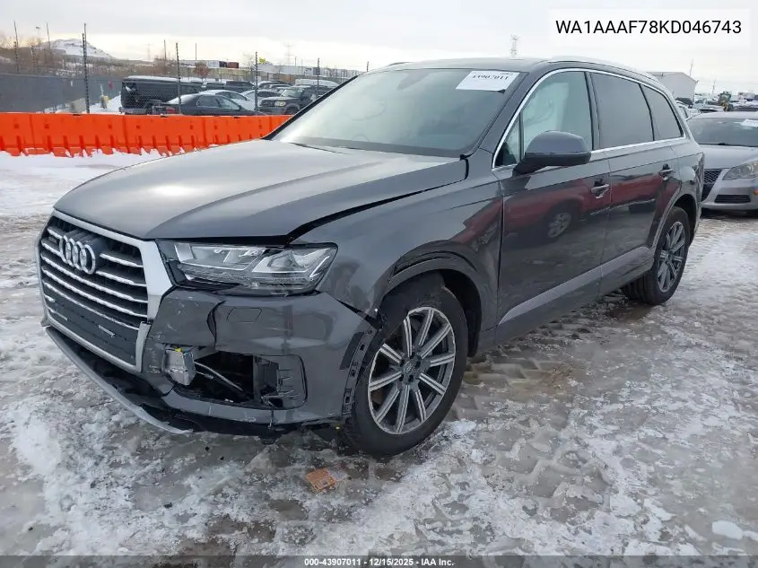WA1AAAF78KD046743 2019 Audi Q7 55 Premium/55 Se Premium