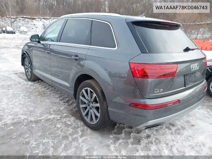 WA1AAAF78KD046743 2019 Audi Q7 55 Premium/55 Se Premium