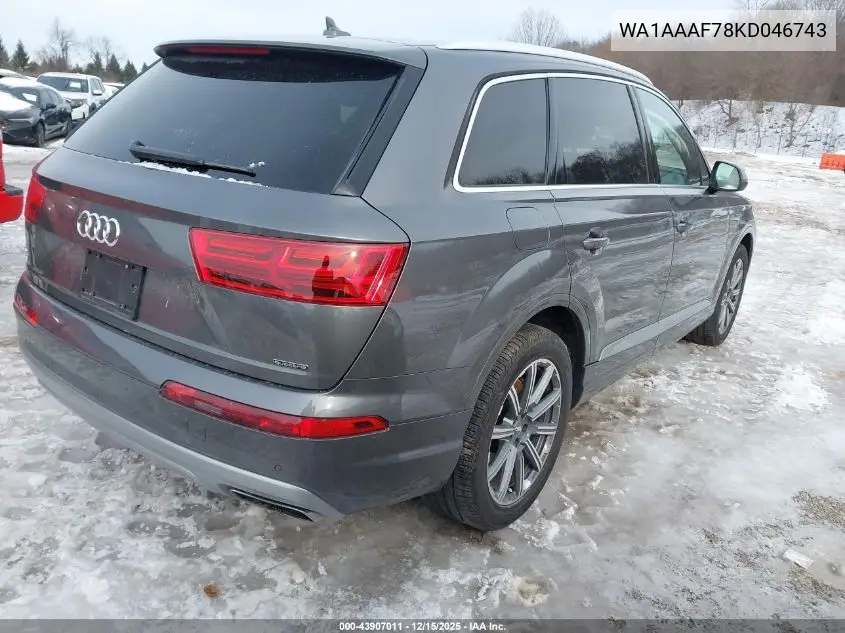 WA1AAAF78KD046743 2019 Audi Q7 55 Premium/55 Se Premium