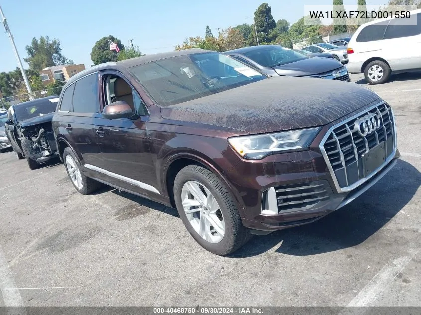 WA1LXAF72LD001550 2020 Audi Q7 Premium Plus