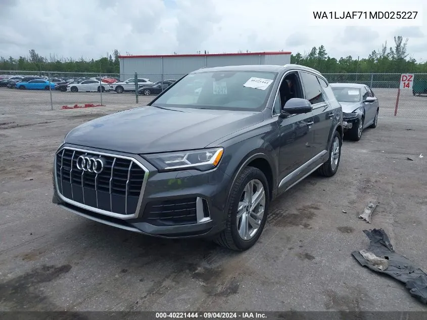 WA1LJAF71MD025227 2021 Audi Q7 Premium Plus 45 Tfsi Quattro Tiptronic