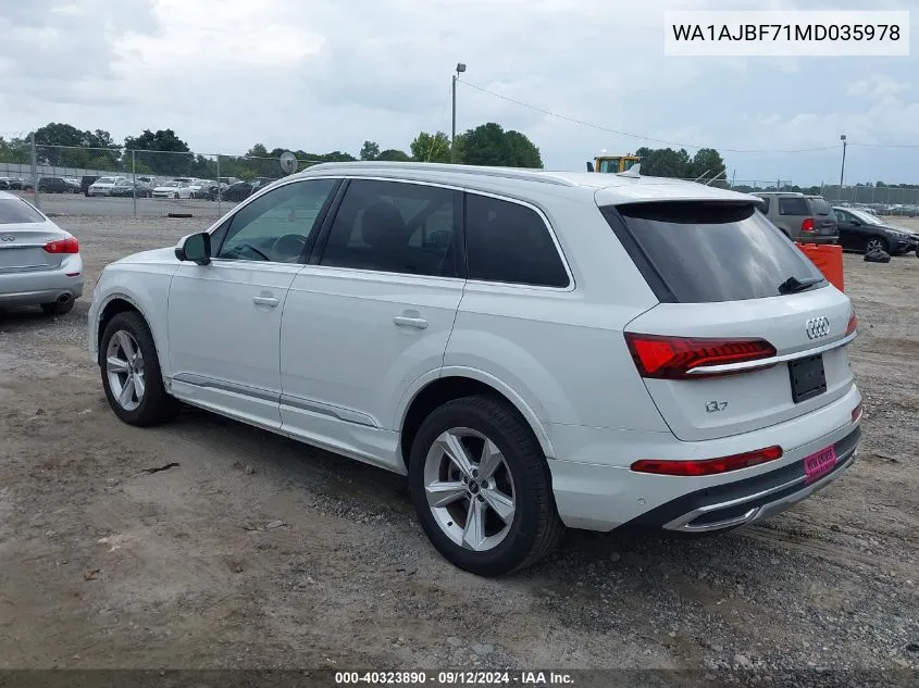 WA1AJBF71MD035978 2021 Audi Q7 Premium