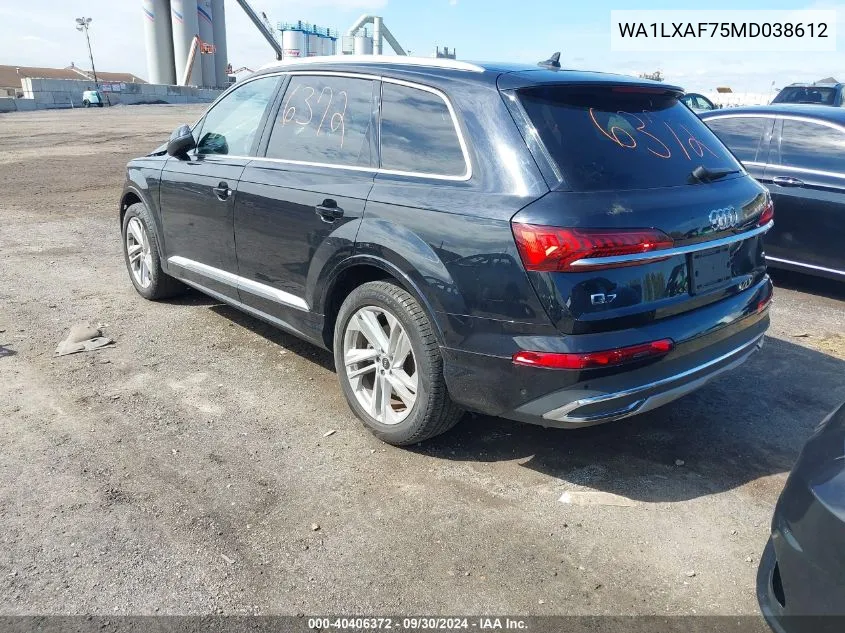 WA1LXAF75MD038612 2021 Audi Q7 Premium Plus 55 Tfsi Quattro Tiptronic