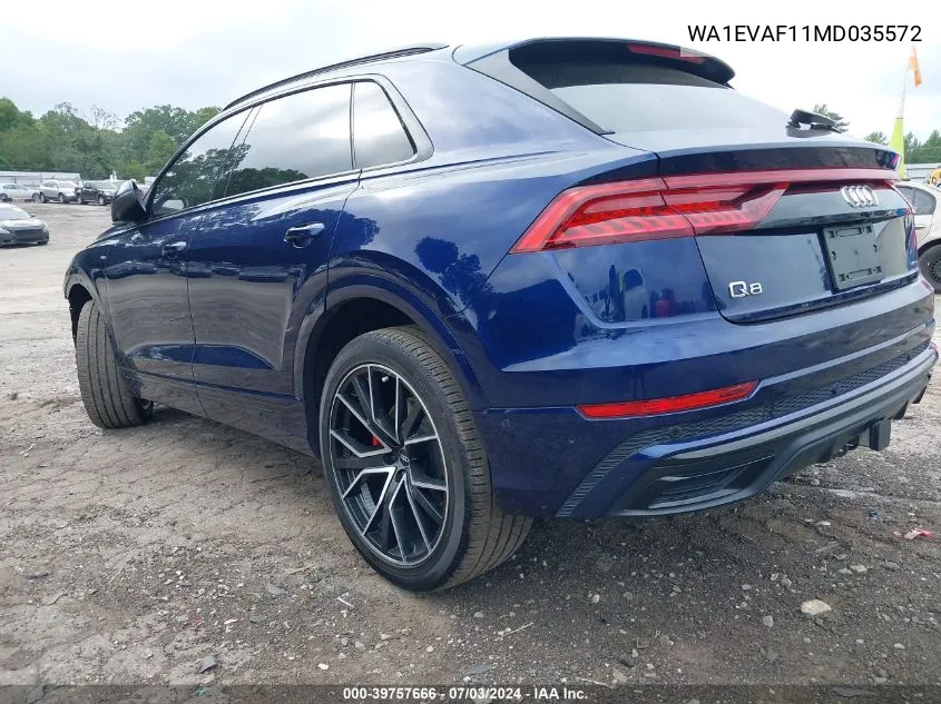 WA1EVAF11MD035572 2021 Audi Q8 Premium Plus 55 Tfsi Quattro Tiptronic