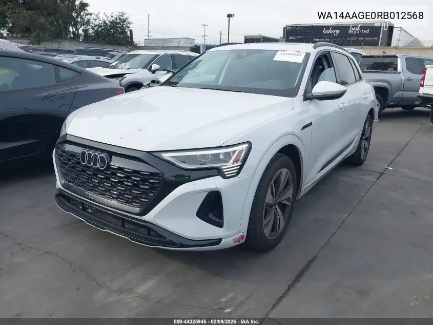 WA14AAGE0RB012568 2024 Audi Q8 E-Tron Premium Quattro