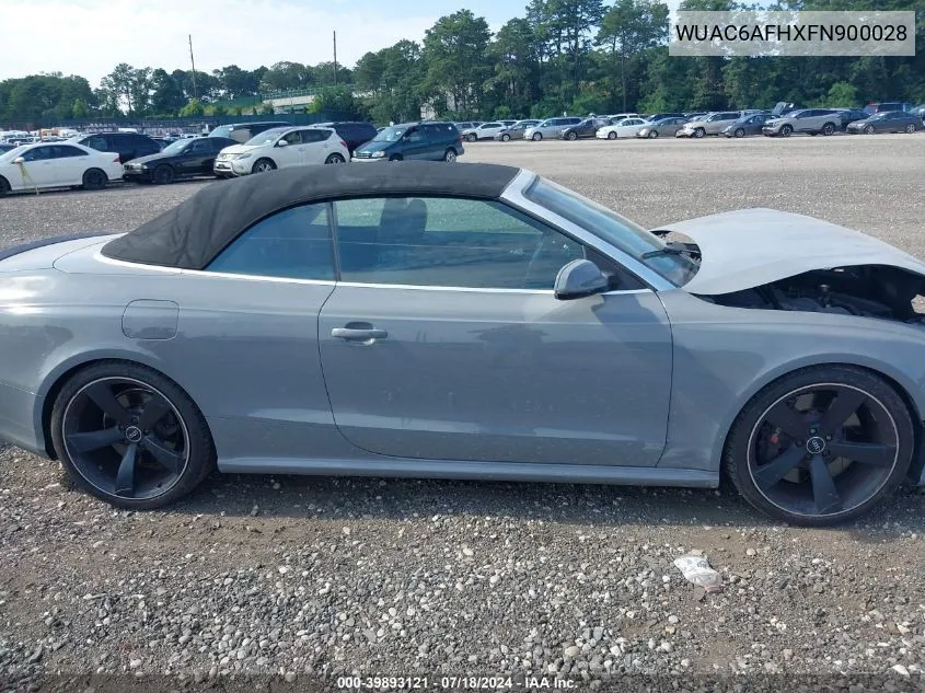 2015 Audi Rs 5 4.2 VIN: WUAC6AFHXFN900028 Lot: 39893121