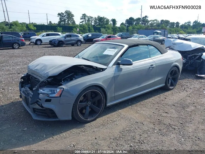 2015 Audi Rs 5 4.2 VIN: WUAC6AFHXFN900028 Lot: 39893121