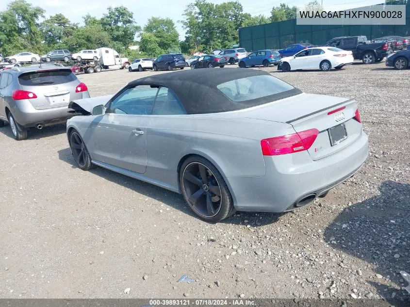 2015 Audi Rs 5 4.2 VIN: WUAC6AFHXFN900028 Lot: 39893121