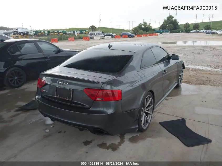 2015 Audi Rs 5 4.2 VIN: WUAC6AFR4FA900915 Lot: 40213614