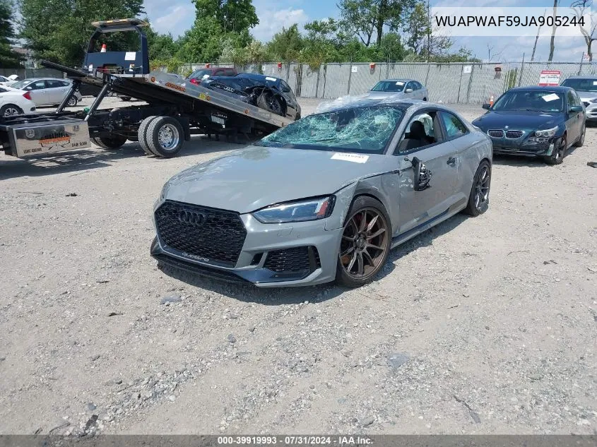 2018 Audi Rs 5 2.9T VIN: WUAPWAF59JA905244 Lot: 39919993