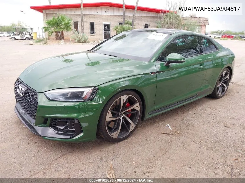 2018 Audi Rs 5 2.9T VIN: WUAPWAF53JA904817 Lot: 40102623