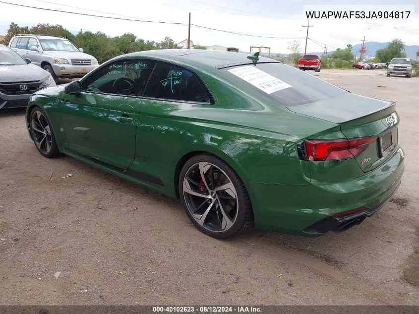 WUAPWAF53JA904817 2018 Audi Rs 5 2.9T