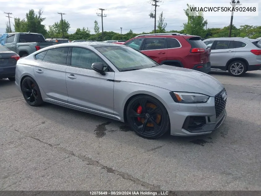 2019 Audi Rs 5 Sportback VIN: WUACWCF50KA902468 Lot: 12075649