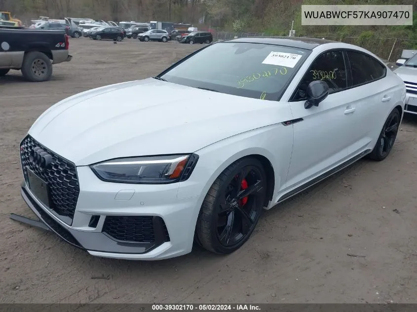 2019 Audi Rs 5 2.9T VIN: WUABWCF57KA907470 Lot: 39302170