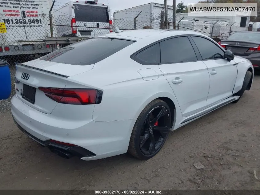 2019 Audi Rs 5 2.9T VIN: WUABWCF57KA907470 Lot: 39302170