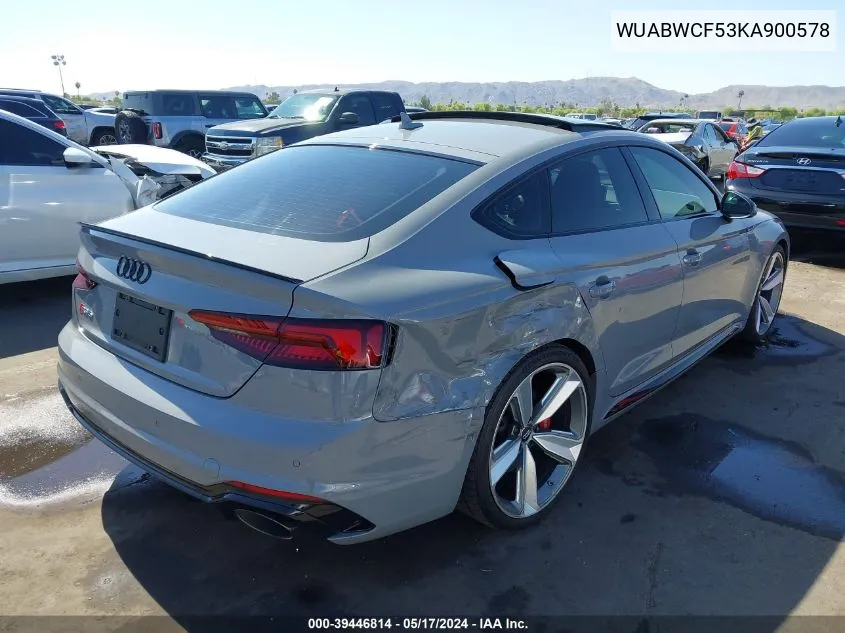 WUABWCF53KA900578 2019 Audi Rs 5 2.9T