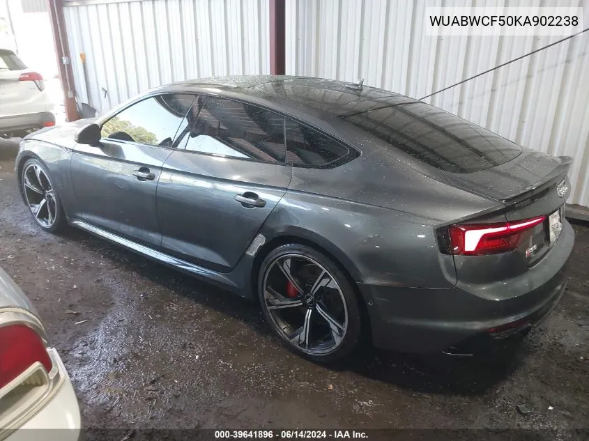 2019 Audi Rs 5 2.9T VIN: WUABWCF50KA902238 Lot: 39641896