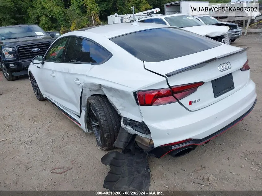 2019 Audi Rs 5 2.9T VIN: WUABWCF55KA907502 Lot: 40218206