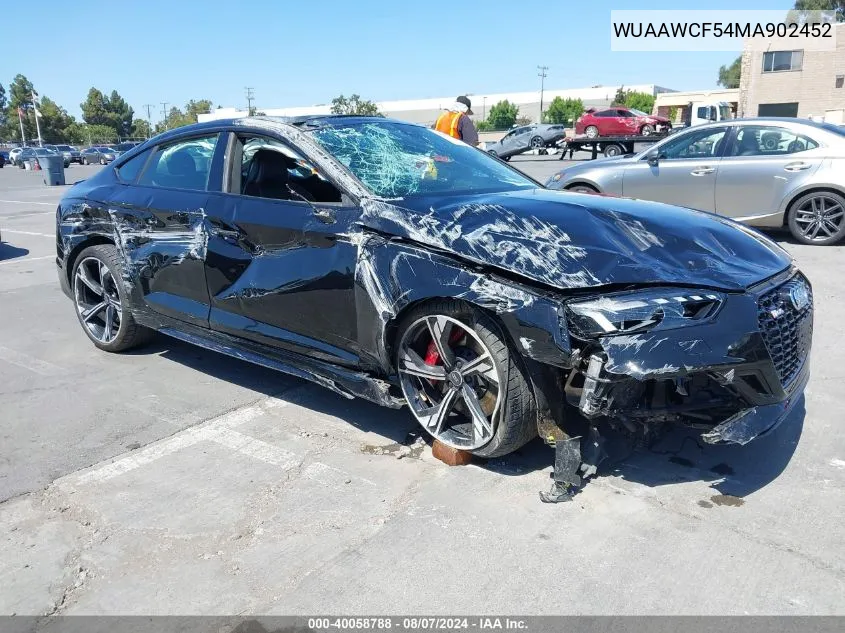 2021 Audi Rs 5 Sportback Tfsi Quattro Tiptronic VIN: WUAAWCF54MA902452 Lot: 40058788