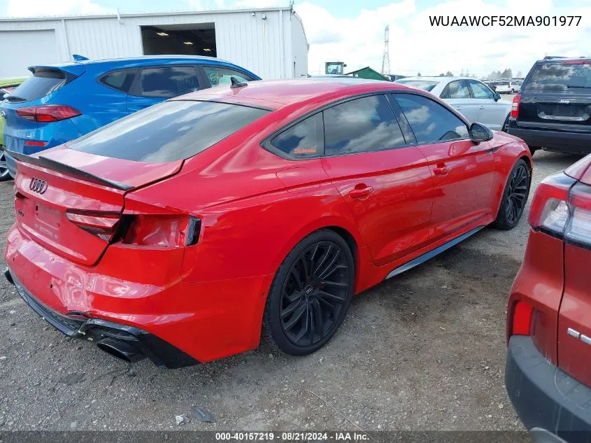 2021 Audi Rs 5 Sportback VIN: WUAAWCF52MA901977 Lot: 40157219