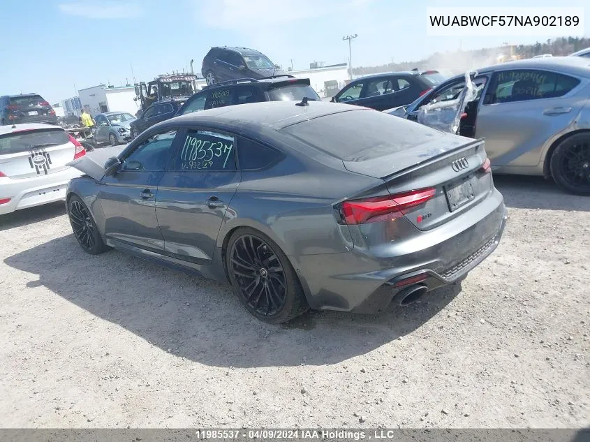 WUABWCF57NA902189 2022 Audi Rs5