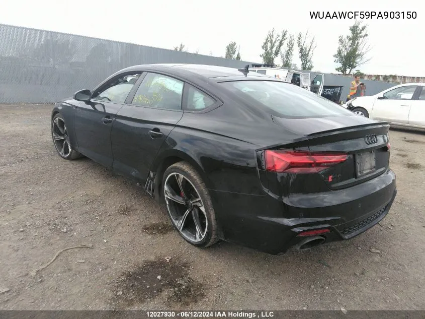 2023 Audi Rs5 VIN: WUAAWCF59PA903150 Lot: 12027930