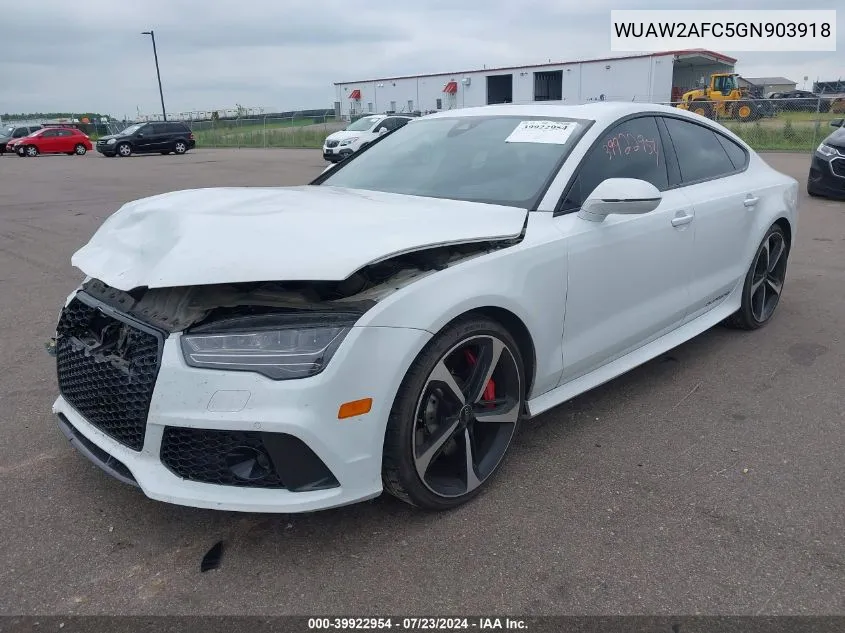 WUAW2AFC5GN903918 2016 Audi Rs 7 4.0T Prestige