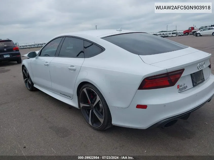 WUAW2AFC5GN903918 2016 Audi Rs 7 4.0T Prestige