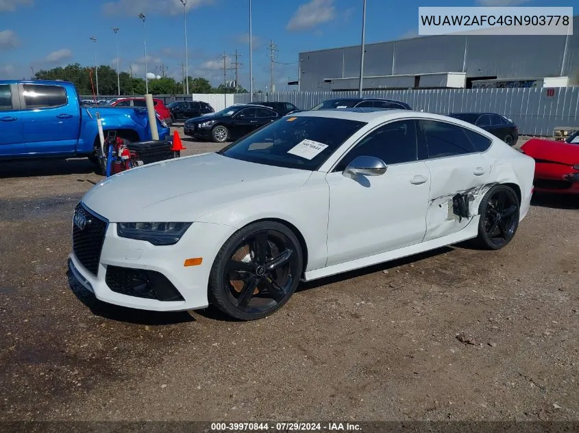 WUAW2AFC4GN903778 2016 Audi Rs 7 4.0T Prestige