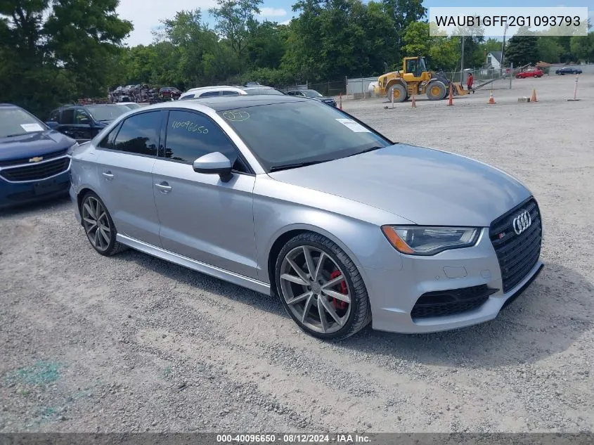 WAUB1GFF2G1093793 2016 Audi S3 2.0T Premium Plus