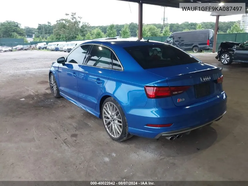 WAUF1GFF9KA087497 2019 Audi S3 2.0T Premium Plus