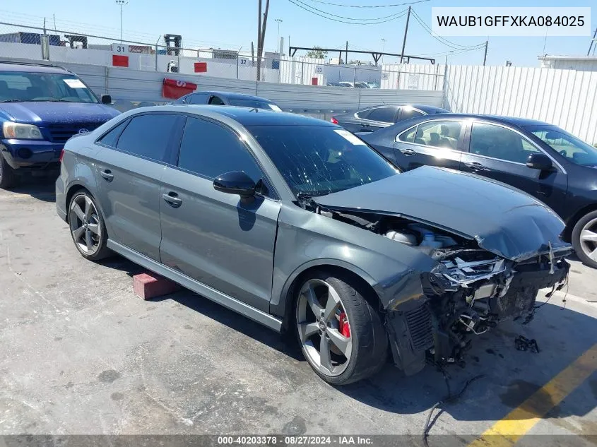 WAUB1GFFXKA084025 2019 Audi S3 2.0T Premium Plus