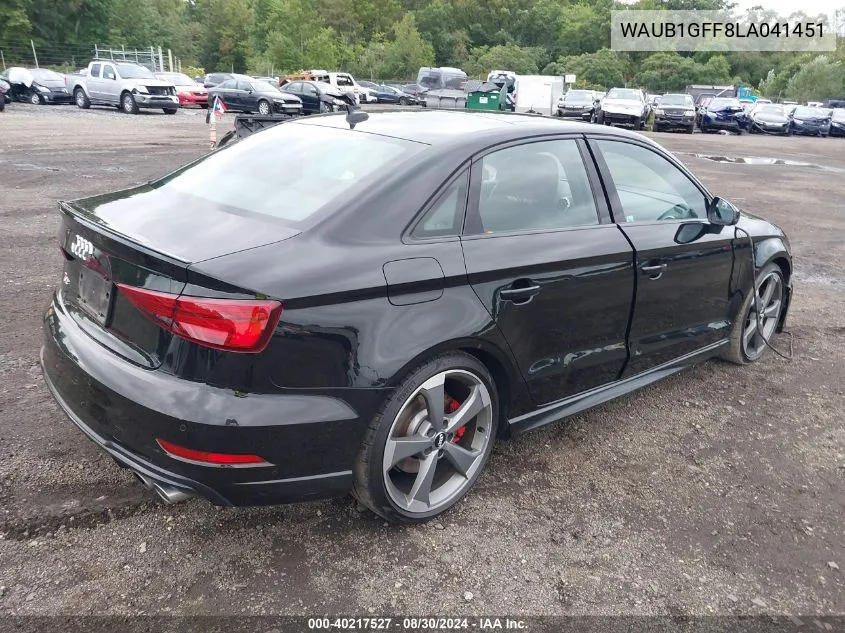 WAUB1GFF8LA041451 2020 Audi S3 Premium Tfsi Quattro S Tronic