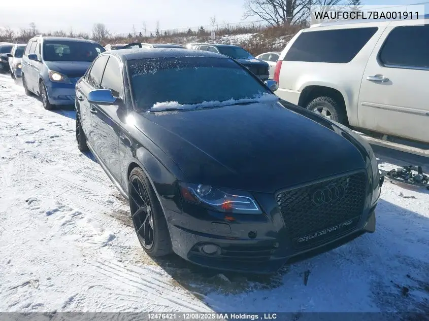 WAUFGCFL7BA001911 2011 Audi S4 3.0 Premium