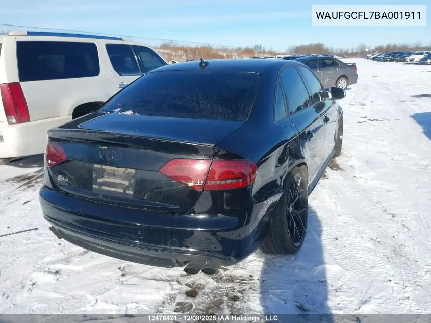 WAUFGCFL7BA001911 2011 Audi S4 3.0 Premium