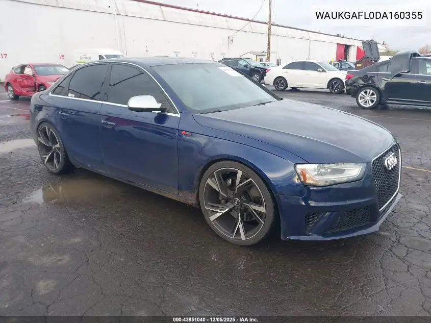 WAUKGAFL0DA160355 2013 Audi S4 3.0T Premium Plus