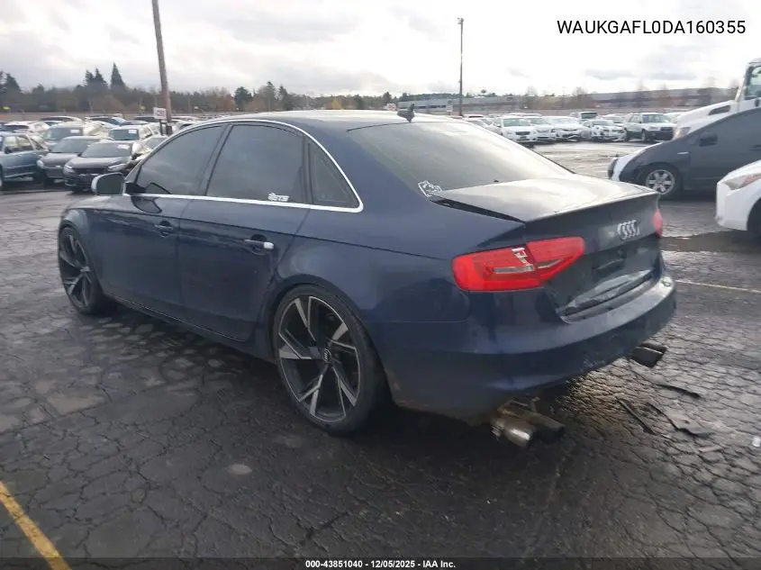 WAUKGAFL0DA160355 2013 Audi S4 3.0T Premium Plus